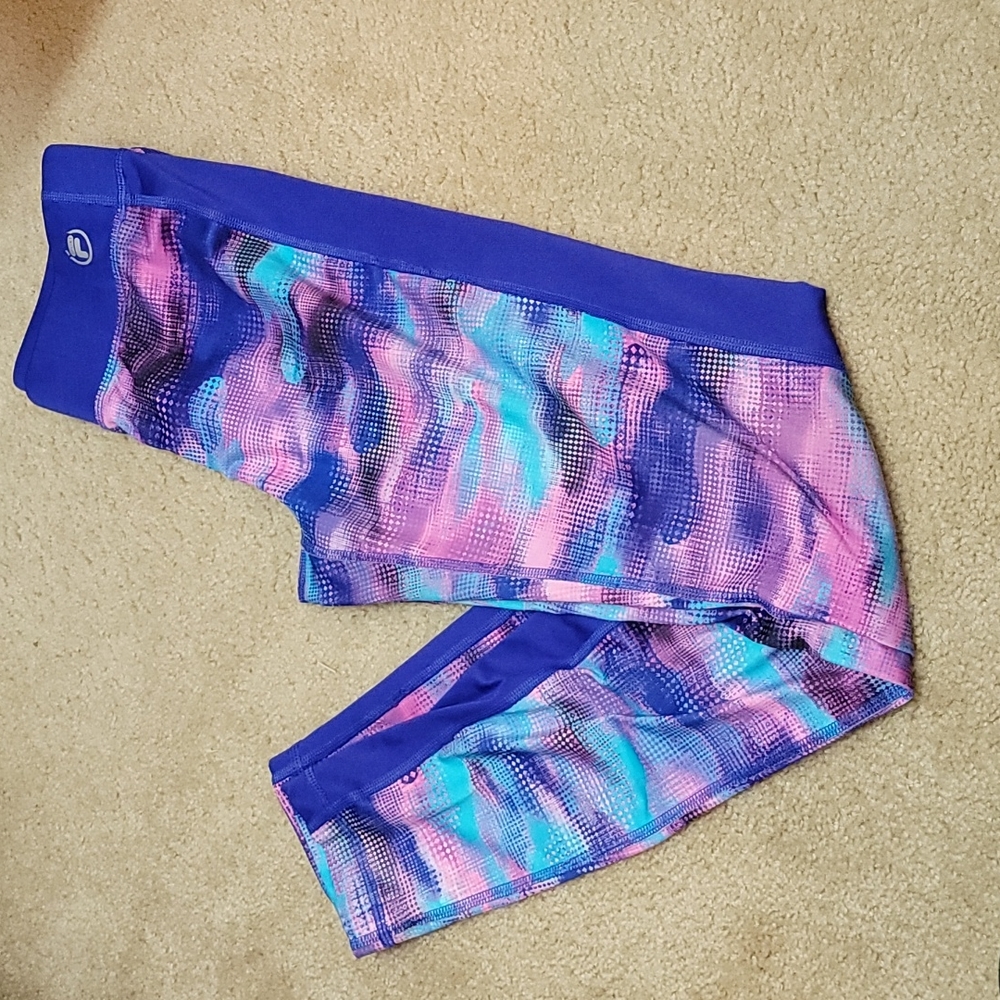 Fila Purple Marbled Leggings - Size Girls XL (16)